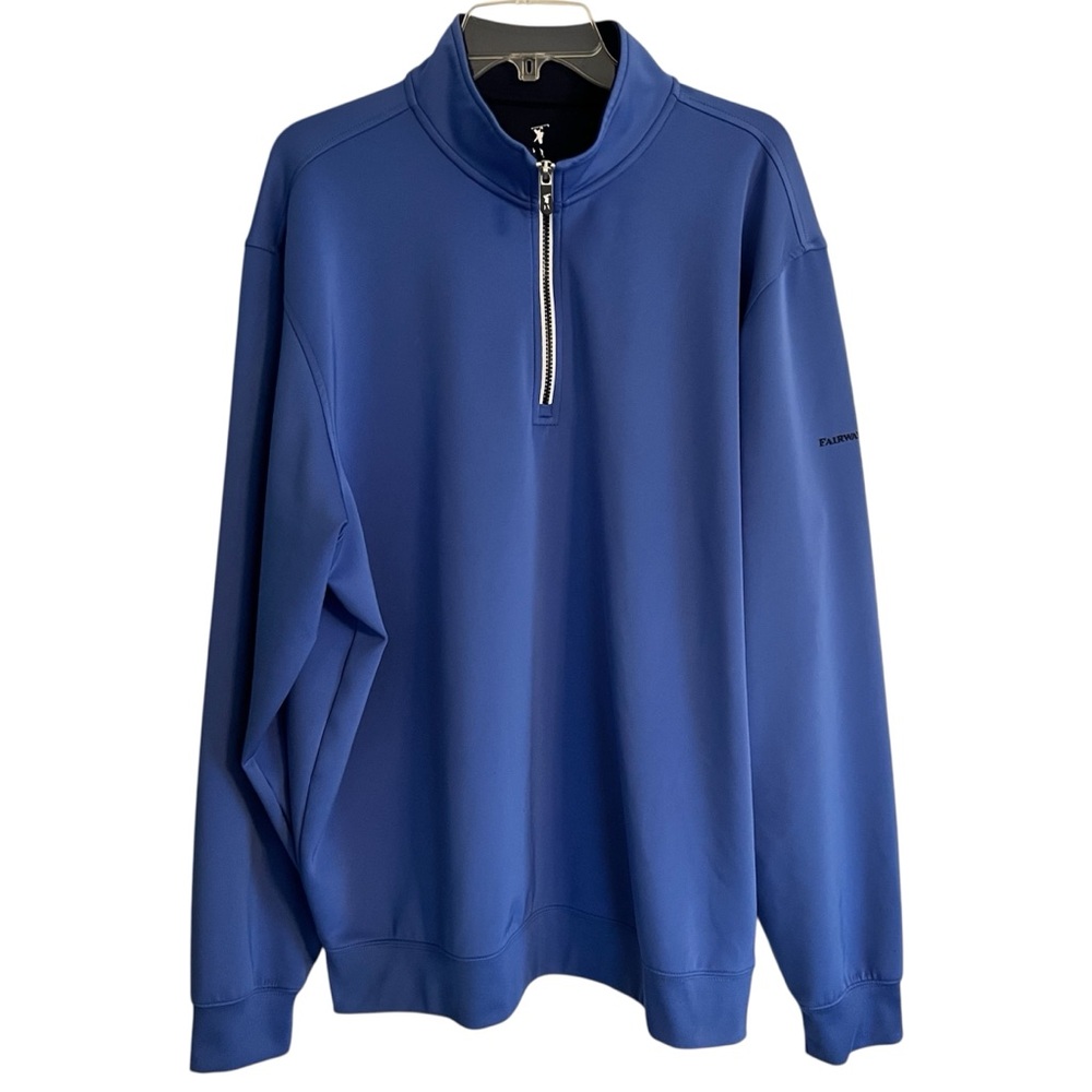 Fairway & Greene Golf Quarter-Zip Pullover Royal Blue Men's XXL